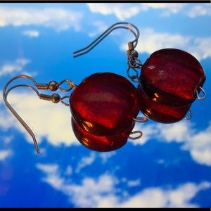 red earrings